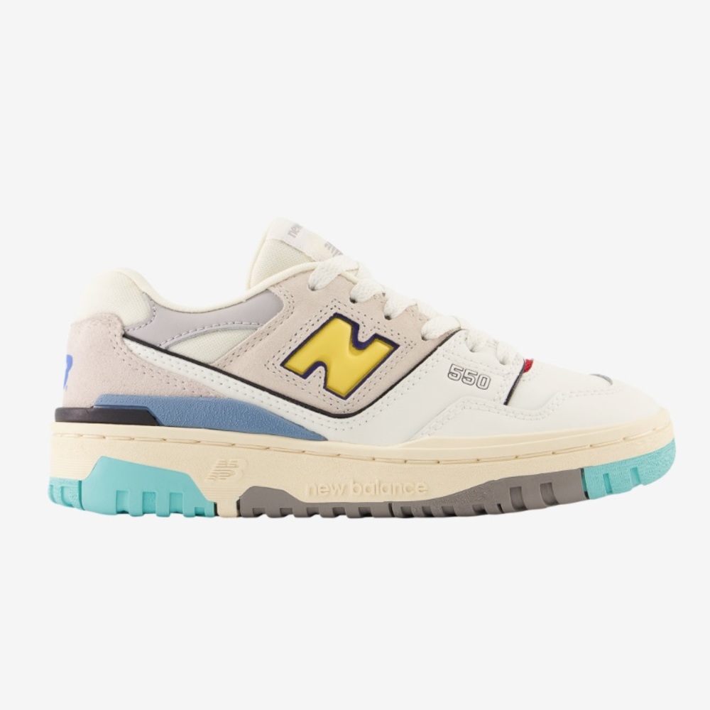 New Balance 550 Sneakers - White, Yellow, Blue